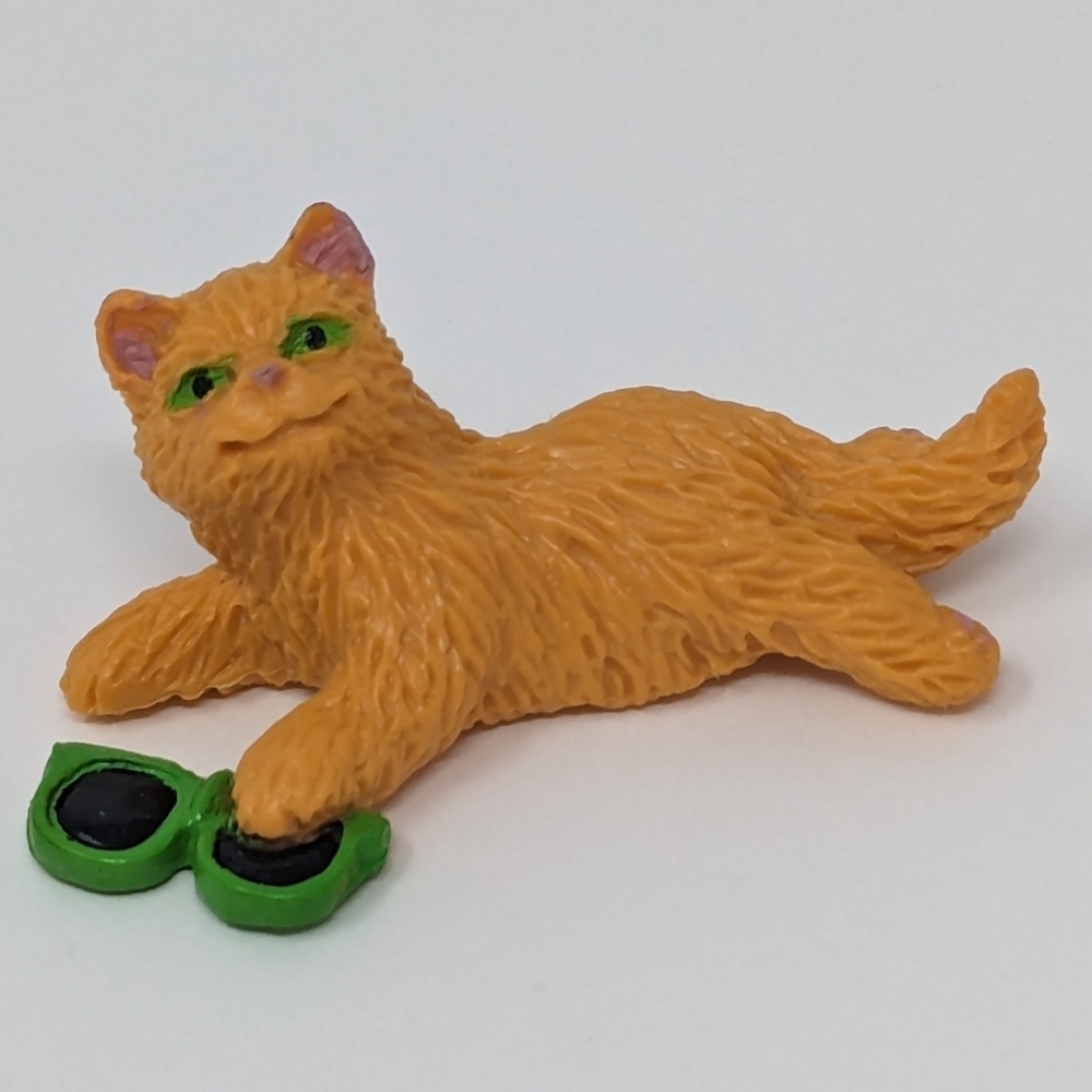 Kitty In My Pocket Vintage Cat MEG Orange Green Sunglasses